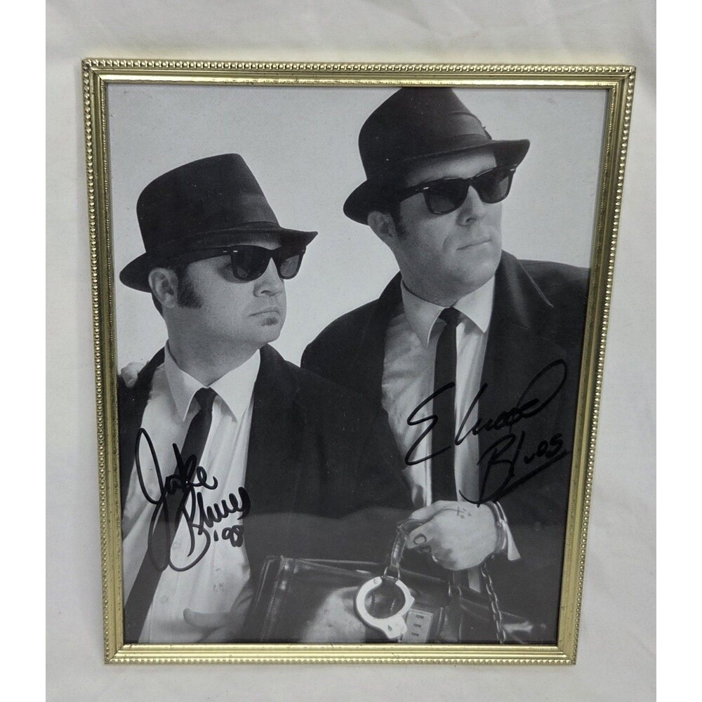 The Blues Brothers Framed 8x10 Photo Facsimile Autograph Jake Elwood Wall Decor